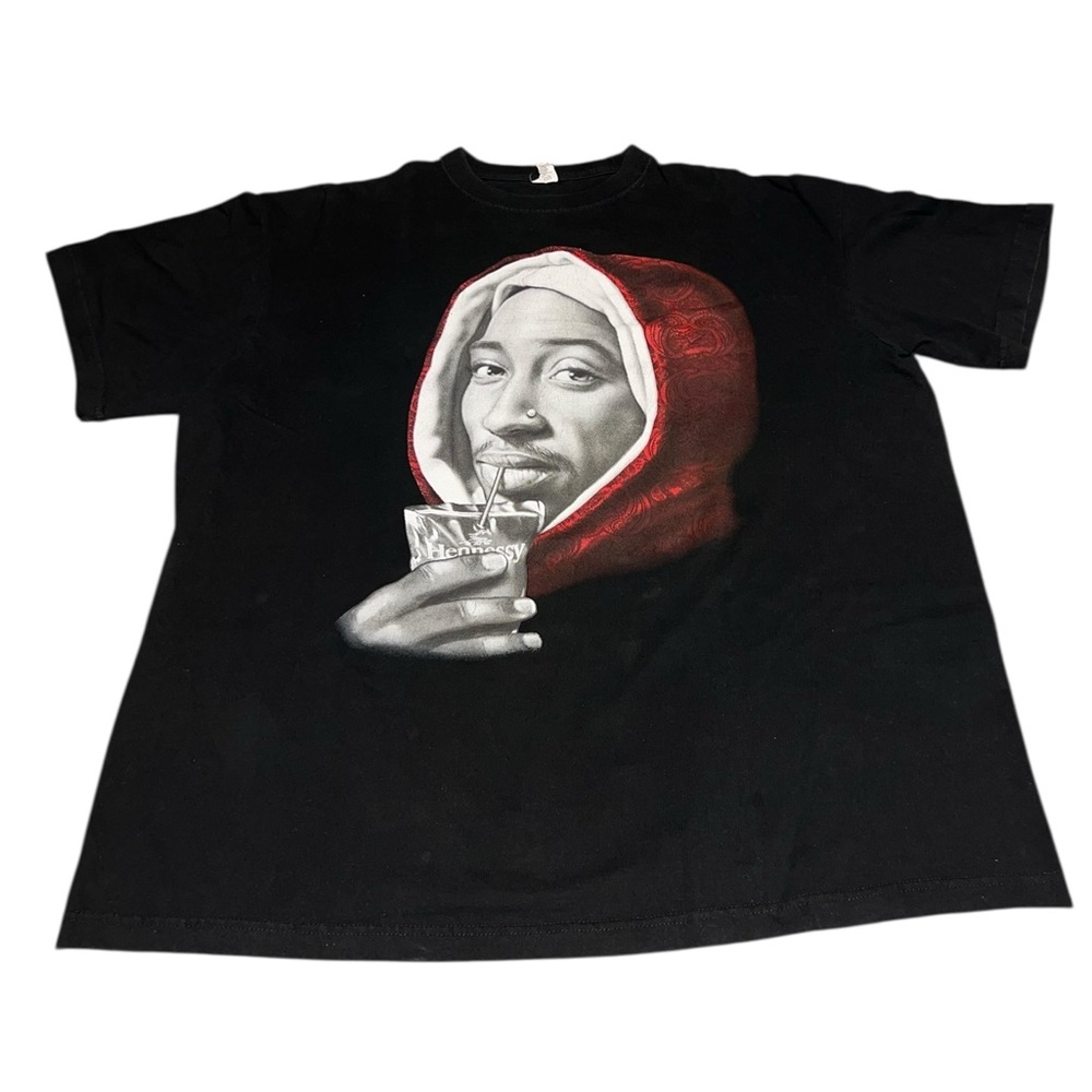 VTG Y2K Tupac 2Pac Rap Tee Shirt Flying Horse 3XL Hennessy Capri Sun Reprint